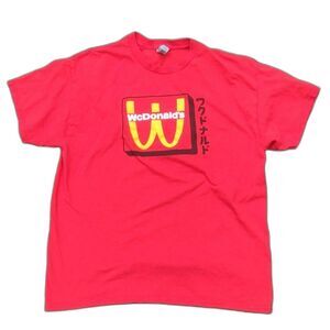 Gildan WcDonald's Anime Short Sleeve Red Tee Size Large